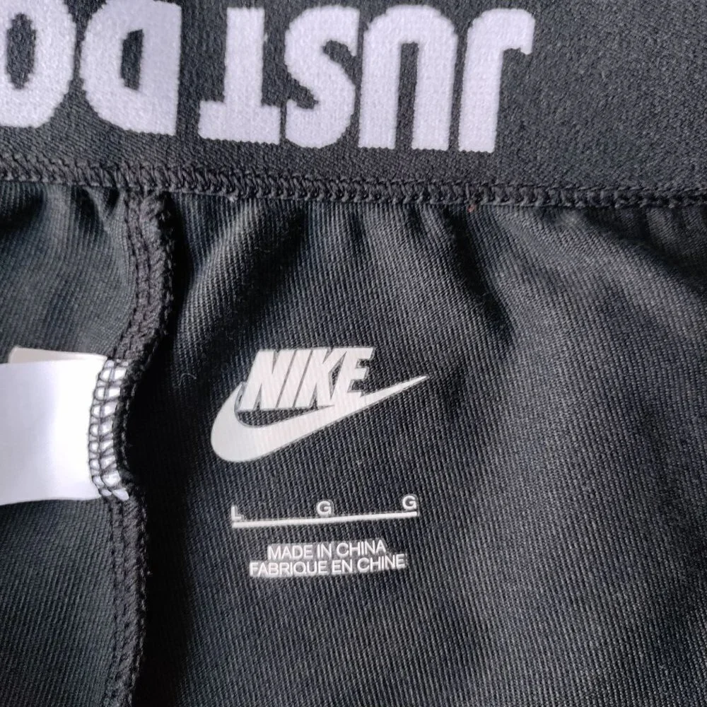 Nike Swoosh Legging Pants Organic Cotton Pull On Stretch Large Kids Girl
